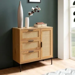 FineBuy Sideboard 80 cm Braun