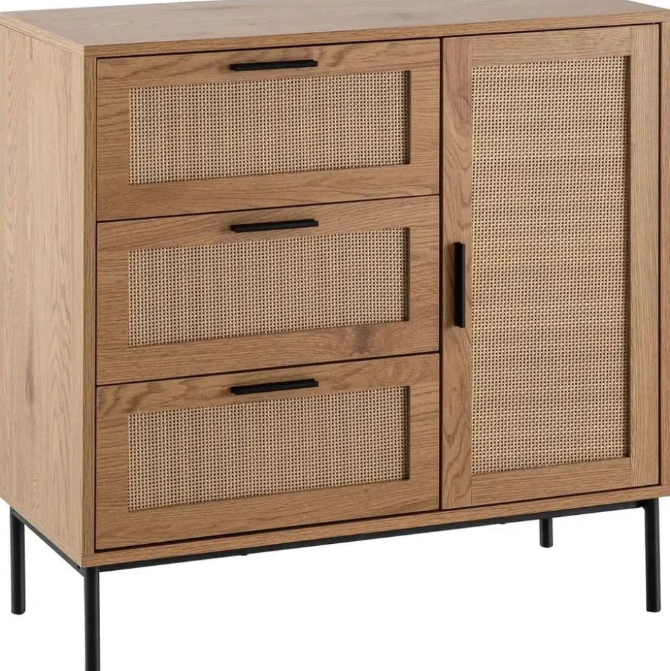 FineBuy Sideboard 80 cm Braun