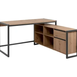Finori Eckschreibtisch Denver Eiche / Braun