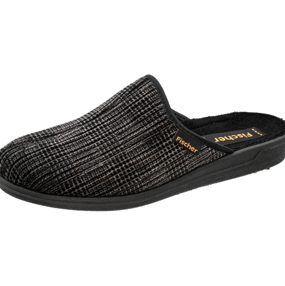Fischer Markenschuh Pantoffeln Grau 43
