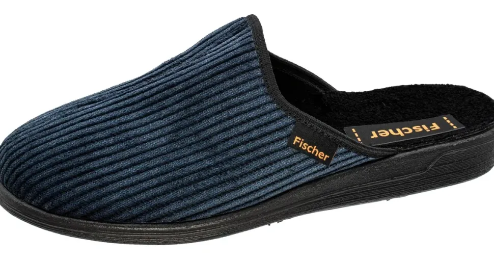 Fischer Markenschuh Pantoffeln Blau 45
