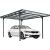 Floraworld Carport Freiburg 2,99 x 4,96 m anthrazit inkl. Regenrinne