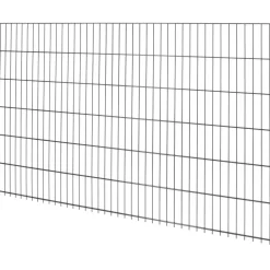 Floraworld Doppelstab-Mattenzaun Comfort 201 x 123 cm anthrazit