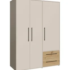 Forte Drehtürenschrank Mokkaris 144,4 x 200,1 x 58,8 cm Beige