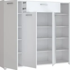 Forte Kombikommode 140 x 120 x 34 cm Weiß
