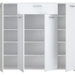 Forte Kombikommode 140 x 120 x 34 cm Weiß