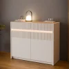 Forte Oak Squere Sideboard 105,3 x 85,9 x 41,5 cm Mauvella Eiche/Sand