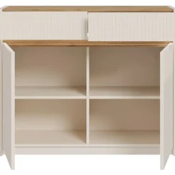 Forte Oak Squere Sideboard 105,3 x 85,9 x 41,5 cm Mauvella Eiche/Sand