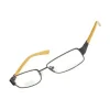 Fossil Brillengestell aus Metall/Leder in Schwarz/Gelb | Gr.: onesize
