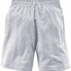 FRUIT OF THE LOOM Sweatshorts FRUIT OF THE LOOM, Herren, Gr. L (48/50), N-Gr, grau (hellgrau, meliert), Sweatware, Obermaterial: 80% Baumwolle, 20% Polyester, meliert, unifarben, bequem kniefrei, Hosen Sweatshorts, Sommerhose in bequemer Form, Topseller