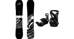 F2 Set Snowboard Blackdeck Schwarz 143cm + Sonic Pro Bindung M