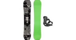 FTWO Set Snowboard TNT Black Death Schwarz 147cm mit Bindung M Sale