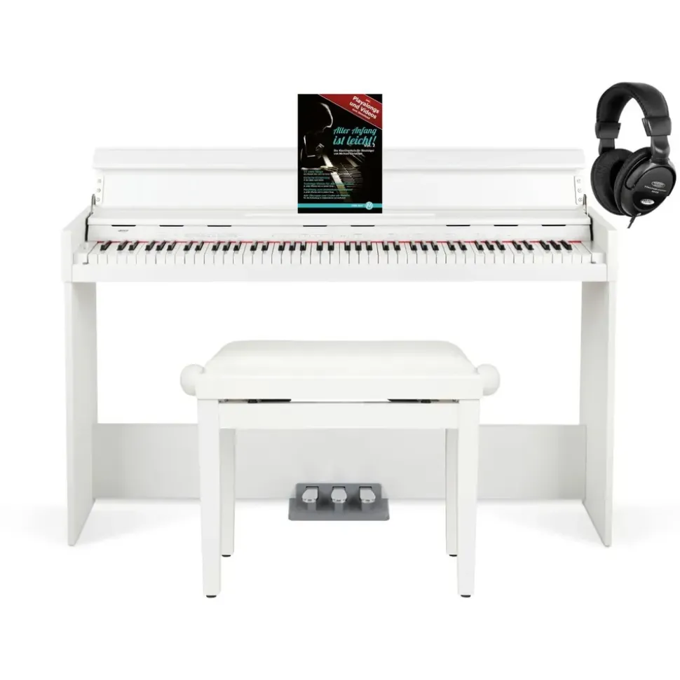 FunKey DP-1088 WM Digitalpiano Set inkl. Bank, Kopfhörer und Schule