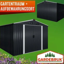 Gardebruk GARDEBRUK® XXL Metall Gerätehaus 5m2 mit Fundament
