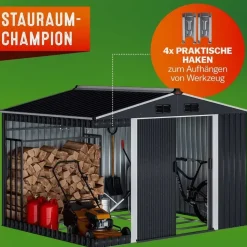 Gardebruk GARDEBRUK® XXL Metall Gerätehaus 5m2 mit Fundament