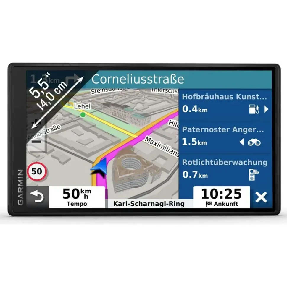 Garmin DriveSmart 55 EU MT-D 14 cm (5.5 Zoll) Navigationsgerät 16 GB Ganz Europa