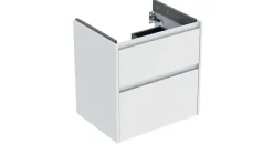 Geberit Waschtischunterschrank 2 Schubladen 59,5 x 60,6 x 44,6 cm Weiß