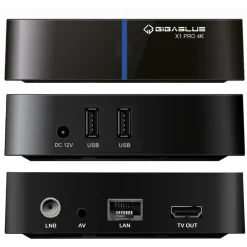 GiGaBlue UHD X1 PRO 4K Android 12 IP-TV/OTT 1x DVB-S2x Sat Tuner Media Player