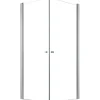 Glaszentrum Hagen Zeus Eckdusche mit Pendeltür 90 x 195 cm transparent ESG Glas