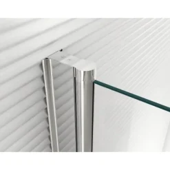 Glaszentrum Hagen Zeus Eckdusche mit Pendeltür 90 x 195 cm transparent ESG Glas