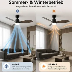 GLOBO 106,6 cm Deckenventilator Eiche