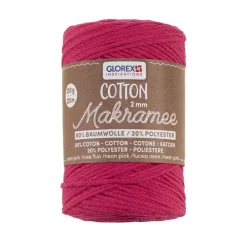 Glorex  Garn Makramee Cotton Neon Pink 250 g 225 m