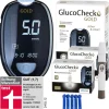 GlucoCheck GOLD Blutzuckermessgerät mmol/l + 110 Blutzuckerteststreifen