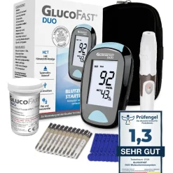 Glucofast Duo Blutzuckermessgerät mg/dl inkl. 10 Teststreifen