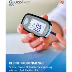 Glucofast Duo Blutzuckermessgerät mg/dl inkl. 10 Teststreifen