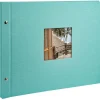 Goldbuch Schraubalbum Bella Vista 39x31 40 schwarze Seiten aqua