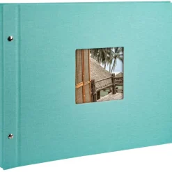 Goldbuch Schraubalbum Bella Vista 39x31 40 schwarze Seiten aqua