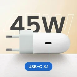 Google USB-C Schnellladegerät 45W Weiß