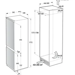 Gorenje NRKI517 Einbau-Kühlgefrierkombination