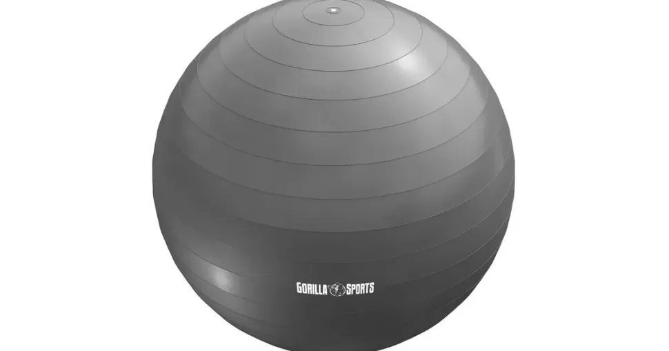Gorilla Sports Gymnastikball Grau 55 cm