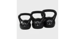 Gorilla Sports Kettlebell Kunststoff 30 kg schwarz