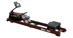 Gorilla Sports Rudergerät Wasser Holz Klappbar schwarz/braun