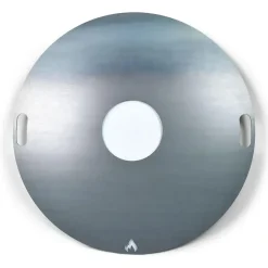 Grillrost.com Das Original Feuerplatte Ø 80 cm massiv 5 mm silber