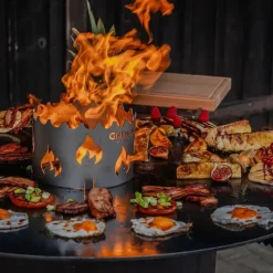 Grillrost.com Das Original Feuerplatte Ø 80 cm massiv 5 mm silber