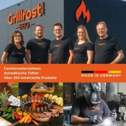 Grillrost.com Das Original Feuerplatte Ø 80 cm massiv 5 mm silber