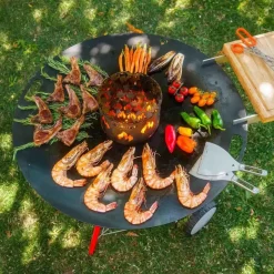 Grillrost.com Das Original Feuerplatte Ø 80 cm massiv 5 mm silber