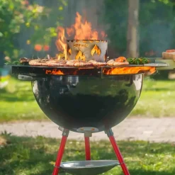 Grillrost.com Das Original Feuerplatte Ø 80 cm massiv 5 mm silber