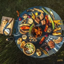 Grillrost.com Das Original Feuerplatte Ø 80 cm massiv 5 mm silber