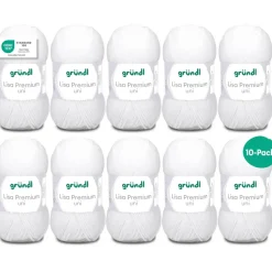 Gründl Strickgarn Weiß 50 g 10 St.