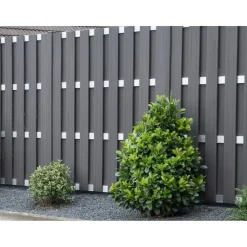GROJA Fertigzaun WPC 180 x 180 cm Anthrazit