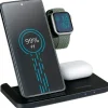 Grundig 3-in-1 Ladestation Apple Watch und iPhone – Qi Ladegerät mit Ladefunktion für Smartphone, Smartwatch, Kopfhörer – Wireless Charger – Faltbar