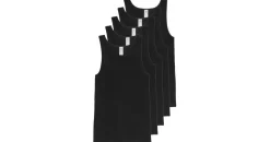 haasis bodywear 5er-Set: Unterhemd in schwarz | Gr.: L