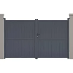 Habitat et Jardin Gartentor 299,5 x 180,9 cm Grau/Aluminium