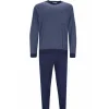 HAJO Pyjama Herren Schlafanzug Blau 56 (XXL)