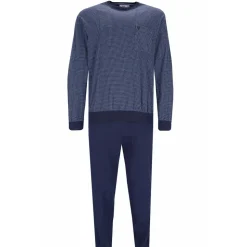 HAJO Pyjama Herren Schlafanzug Blau 56 (XXL)