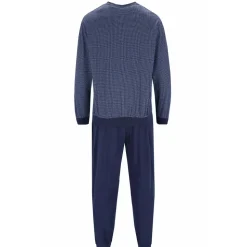 HAJO Pyjama Herren Schlafanzug Blau 56 (XXL)